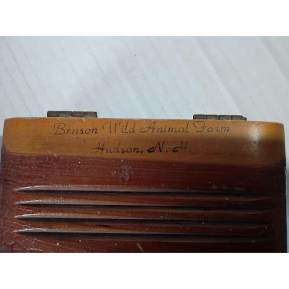 Benson Wild Animal Farm Hudson NJ Souvenir Wooden Trinket Box No Latch - Picture 7 of 8
